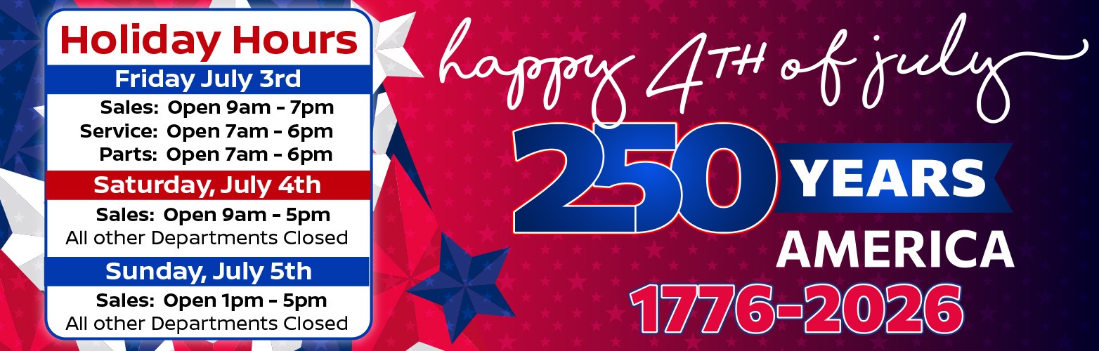4th of JUly Holiday Hours
